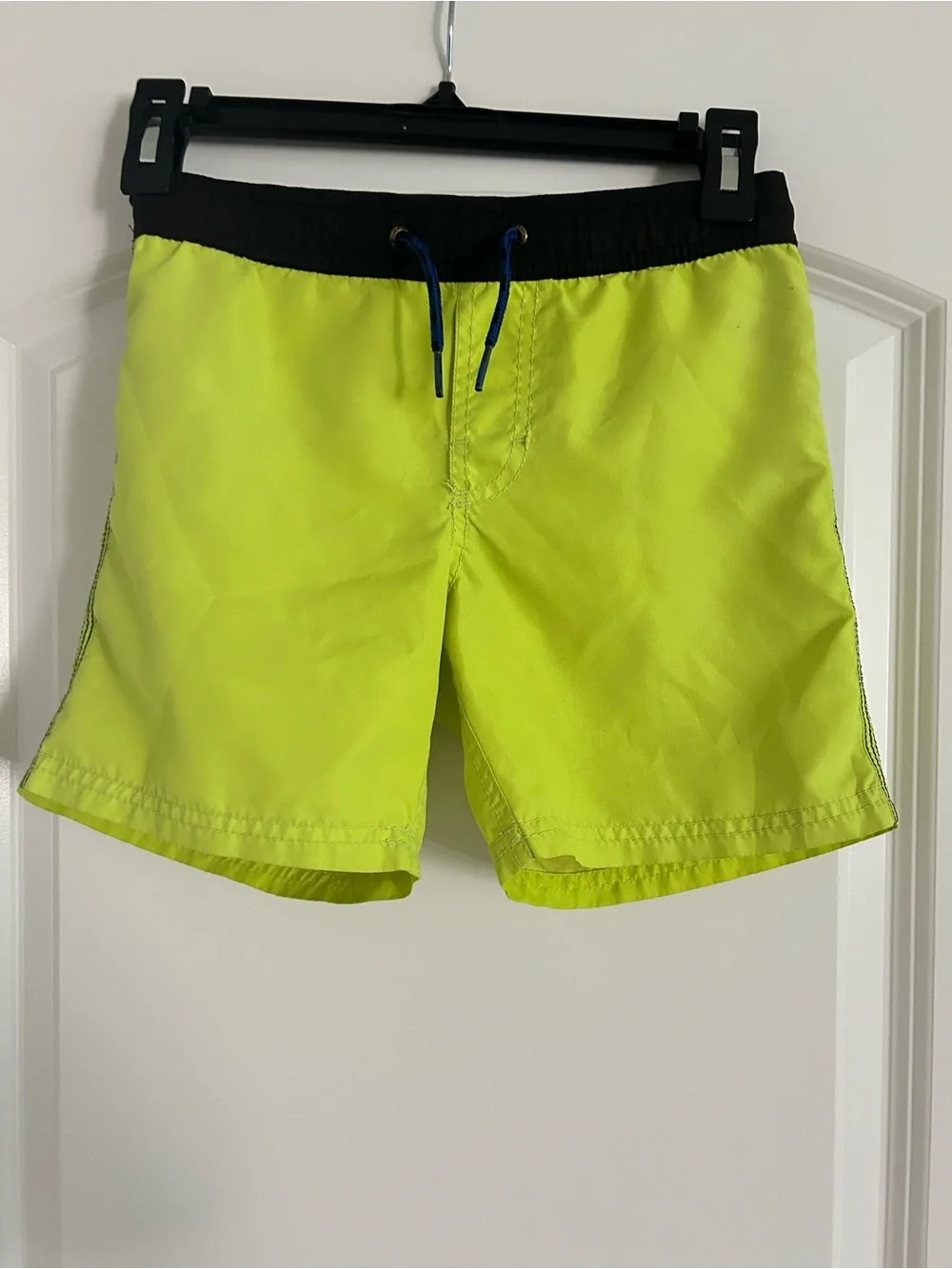 Old Navy Neon Yellow Swim Trunks with Black Waistband